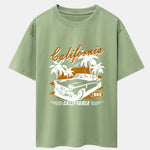 California Car Print Drop Shoulder Oversize T-Shirt