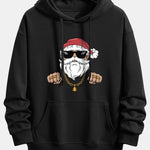 Hip Hop Santa Claus Print Relax Fit Hoodie
