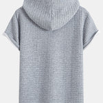 Kangaroo Pocket Waffle Hooded T-Shirt & Shorts