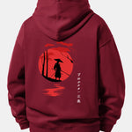 Sunset Samurai Back Print Relax Fit Hoodie