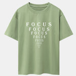 Focus Eye Chart Print Drop Shoulder Oversize T-Shirt