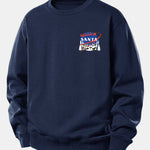 Christmas Santa Claus Print Relax Fit Sweatshirt