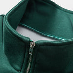 Relax Fit Milano Print Contrast Color Quarter Zip Sweatshirt