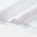 Drop Shoulder Knitted V Neck T-Shirt