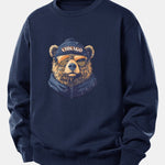 Chicago Sunglasses Bear Print Relax Fit Sweatshirt
