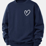 Heart Print Relax Fit Sweatshirt
