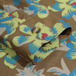Men's Corduroy Print Floral Button Long Sleeve Shirt