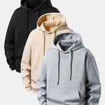 3 Pieces Basic Relax Fit Hoodie