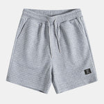 Waffle Sleeveless Hooded T-Shirt With Kangaroo Pocket & Shorts