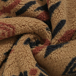 Men's Aztec Style Vintage Fleece Stand Collar Sweatshirt Jacket