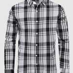 Men's Plaid Loose Fit Casual Long Sleeve Shirt