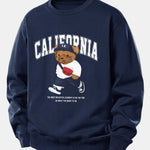 California Fashion Bear Print Relax Fit Sweatshirt