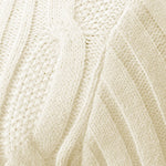 Men's Solid Cable Knit Crew Neck Sweater