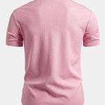 Muscle Fit Ribbed Button Up Shirt