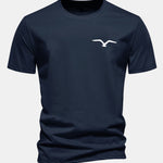 Regular Fit Seagull Print Cotton T-Shirt