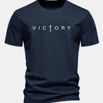 Regular Fit Victory Slogan Print Cotton T-Shirt