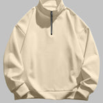 Men's  stand collar half zip long sleeve sweatshirt