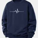 Heartbeat Print Relax Fit Sweatshirt