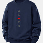 Black Print Relax Fit Sweatshirt