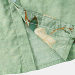 Men's Cotton Linen Printed Short Sleeve Shirt