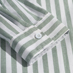 Men's Simple Striped Casual Long Sleeve Button-Down Shirt