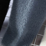 Men's Color-Block Letter Jacquard Loose Crew Neck Sweater