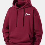 Letter Print Relax Fit Hoodie