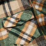 Men's Plaid Hooded Wool Blend Lapel Shirt Jacket Corduroy Casual Pants
