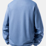 2 In 1 Long Sleeved Crew Neck Waffle T-Shirt