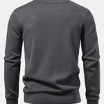 Geometric Jacquard Mock Neck Sweater
