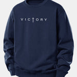 Victory Slogan Print Relax Fit Sweatshirt