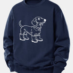Dog In Boots Print Relax Fit Sweatshirt