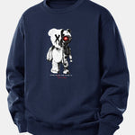 Robot Bear Print Relax Fit Sweatshirt