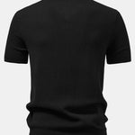 Pineapple Texture Knitted Polo Shirt