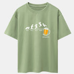 Beer Weekly Evolution Print Drop Shoulder Oversize T-Shirt