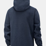 Polar Fleece Zipper Pocket Hooded Coat