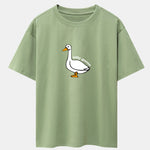 Silly Goose Print Drop Shoulder Oversize T-Shirt