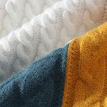 Color Block Twist Jacquard Sweater