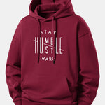 Stay Humble Hustle Hard Print Relax Fit Hoodie