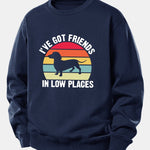 Dog Slogan Print Relax Fit Sweatshirt
