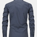 Long Sleeve Plaid Button Up Shirt & Slim Fit Tapered Trousers