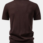 Twist Jacquard Knitted Zipper Polo Shirt