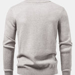 Heavyweight Geometric Jacquard Mock Neck Sweater