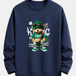 Graffiti Bear Print Relax Fit Sweatshirt