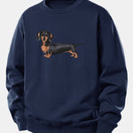 Dachshund Print Relax Fit Sweatshirt