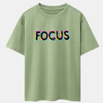 Focus Glitch Print Drop Shoulder Oversize T-Shirt