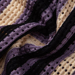 Stripe Eyelet Crochet Shirt & Straight Leg Linen Pants