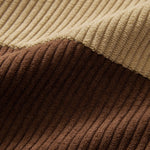 Colorblock Button Up Corduroy Shirt