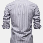 Cowboy Embroidery Cotton Oxford Stripe Shirt