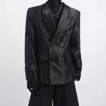 Double-breasted Casual Pleated Blazer